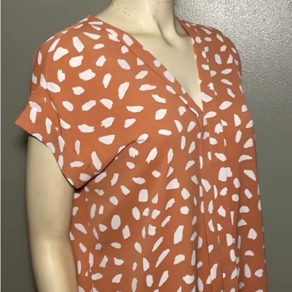 Umgee Orange and White Patterned Dress - Picture 5 of 15